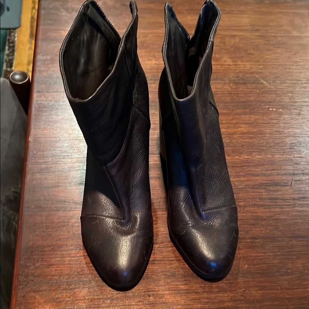 Elegant Brown Leather Ankle Boots